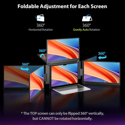 PrexoView Trio™ - Triple Laptop Screen Extender