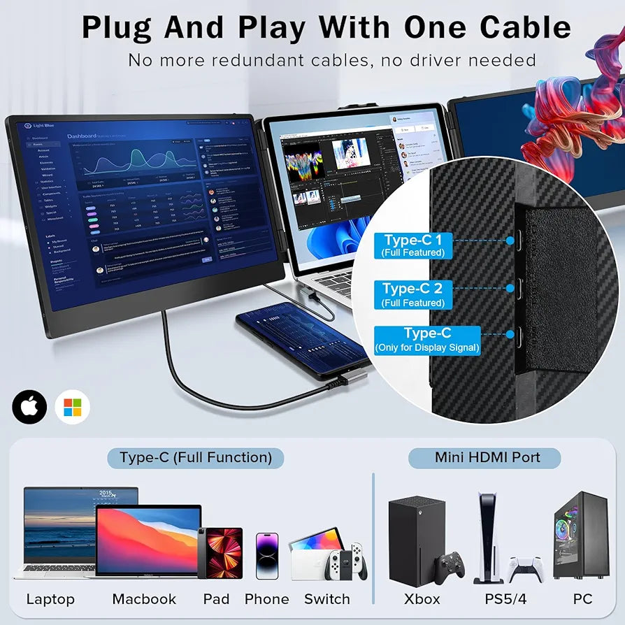 PrexoView Duo™ Laptop Screen Extender